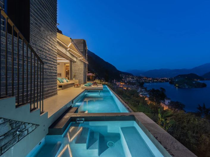 Villa Infinity Pool Penginapan dengan Kolam Renang Tanpa Batas